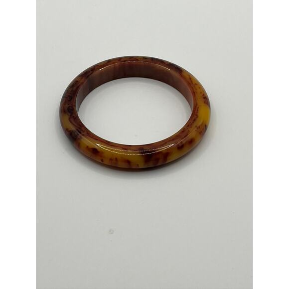 Vintage Bakelite Butterscotch Marble Bangle Bracelet - Picture 8 of 8